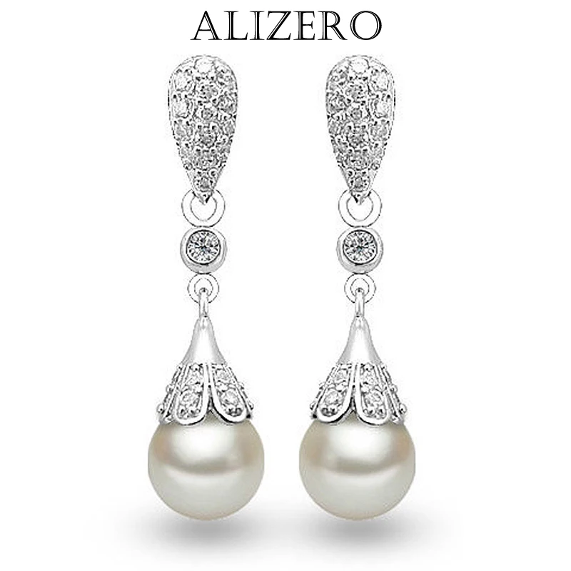 ALIZERO 925 Sterling Silver Natural Freshwater Pearl Drop Earrings For Women Pearl Earring Wedding Party Fashion Jewelry
ALIZERO 925 Sterling Silver Natural Freshwater Pearl Drop Earrings For Women Pearl Earring Wedding Party Fashion Jewelry
