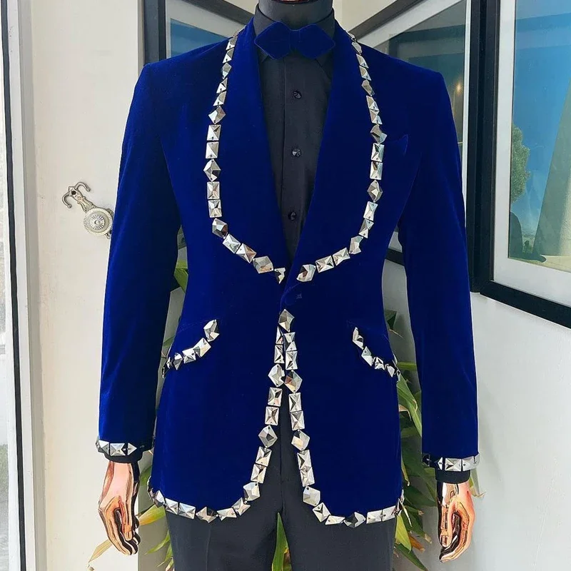 Beaded Velvet Suits For Men 2024 Slim Fit Smoking Suit Jacket With Pants Crystal Wedding Tuxedo For Groom Fashion Blazer
Beaded Velvet Suits For Men 2024 Slim Fit Smoking Suit Jacket With Pants Crystal Wedding Tuxedo For Groom Fashion Blazer
