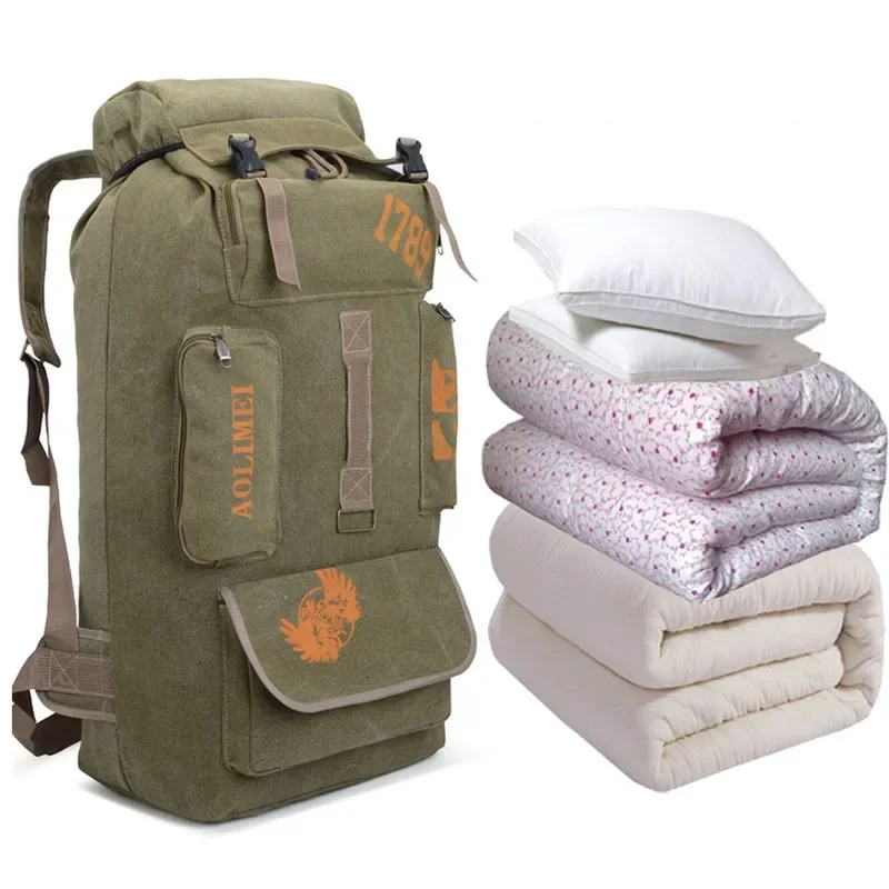 100L Hiking Camping Backpack Large Canvas Travel Luggage Backpack Outdoor Mountaineering Multiple Pockets Rucksack 
100L Hiking Camping Backpack Large Canvas Travel Luggage Backpack Outdoor Mountaineering Multiple Pockets Rucksack