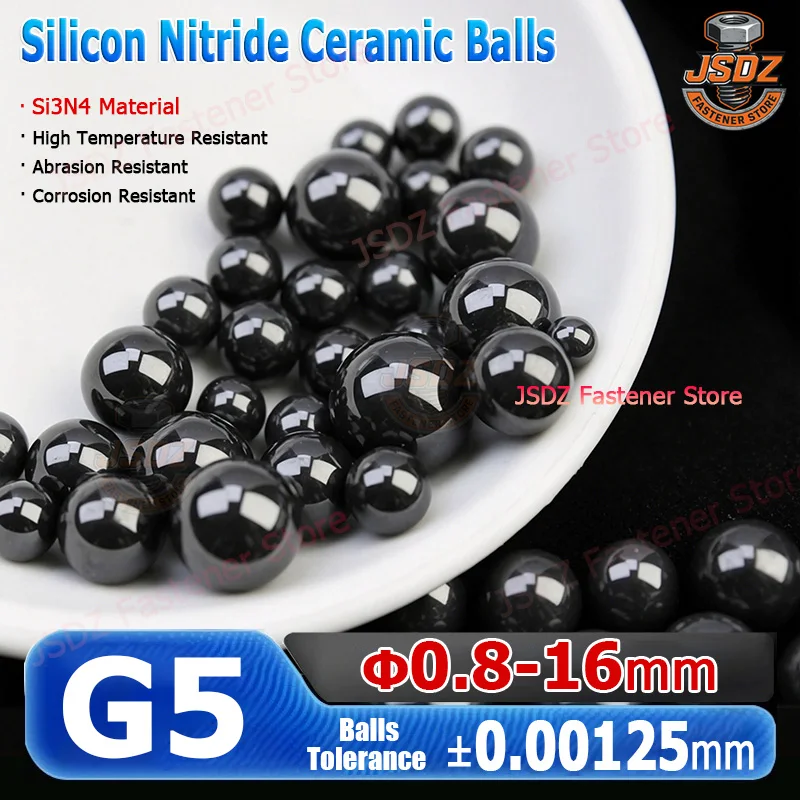 1-50pcs 0.8-16mm Silicon Nitride Si3N4 Ceramic Bearing Balls G5 Diameter 1/1.2/1.5/1.588/2/2.381/2.5/2.778/3/3.175/3.5/4/4.5~1
1-50pcs 0.8-16mm Silicon Nitride Si3N4 Ceramic Bearing Balls G5 Diameter 1/1.2/1.5/1.588/2/2.381/2.5/2.778/3/3.175/3.5/4/4.5~1