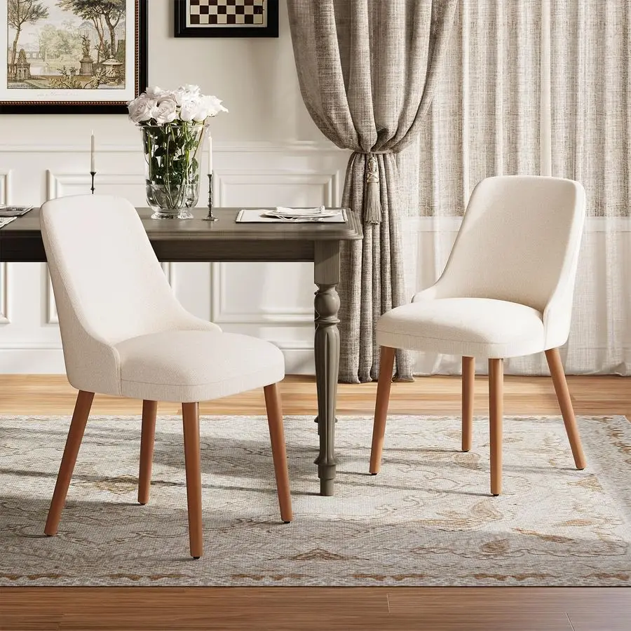 Chairs Set of 2, Upholstered Dining Room Chair with Wood Legs, HighBack Padded Kitchen Chairs for Dining Room Restaurant Cafe,
Chairs Set of 2, Upholstered Dining Room Chair with Wood Legs, HighBack Padded Kitchen Chairs for Dining Room Restaurant Cafe,
