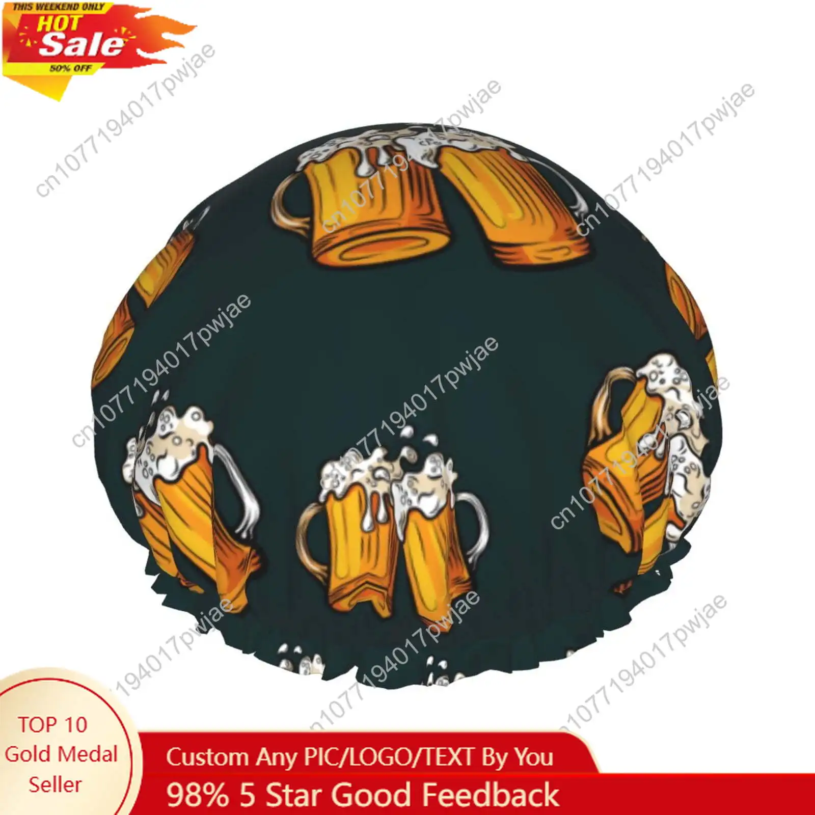 Beer print E Shower Cap Reusable Bath Hair Hat for all Hair Lengths Hair Cover with Elastic Band Double Waterproof Layers Bathi
Beer print E Shower Cap Reusable Bath Hair Hat for all Hair Lengths Hair Cover with Elastic Band Double Waterproof Layers Bathi