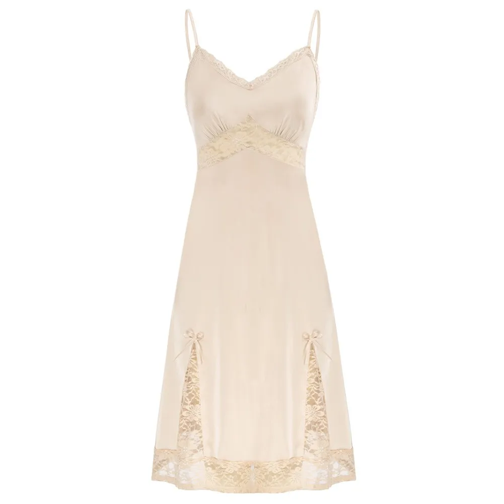 Belle Poque Women Lace Full Slips For Under Dress Cotton V Neck Nightgown Sleepwear Spaghetti Straps V-Neck A-Line Slip Dress A3
Belle Poque Women Lace Full Slips For Under Dress Cotton V Neck Nightgown Sleepwear Spaghetti Straps V-Neck A-Line Slip Dress A3
