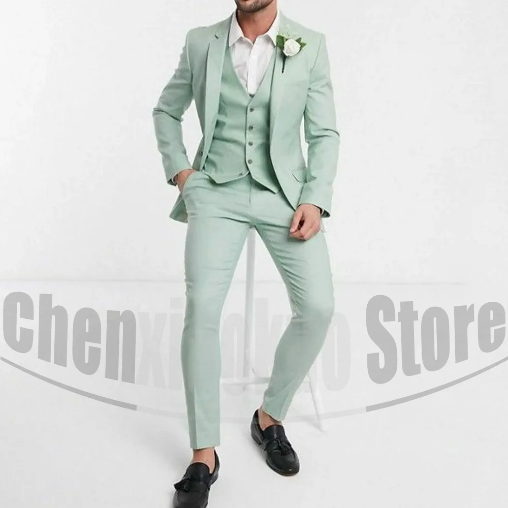 Mint Green Men Suits Formal Banquet Business Suit Sets for Men Wedding Party Groom Elegant Fashion Prom Slim Tuxedos 3 Pieces
Mint Green Men Suits Formal Banquet Business Suit Sets for Men Wedding Party Groom Elegant Fashion Prom Slim Tuxedos 3 Pieces