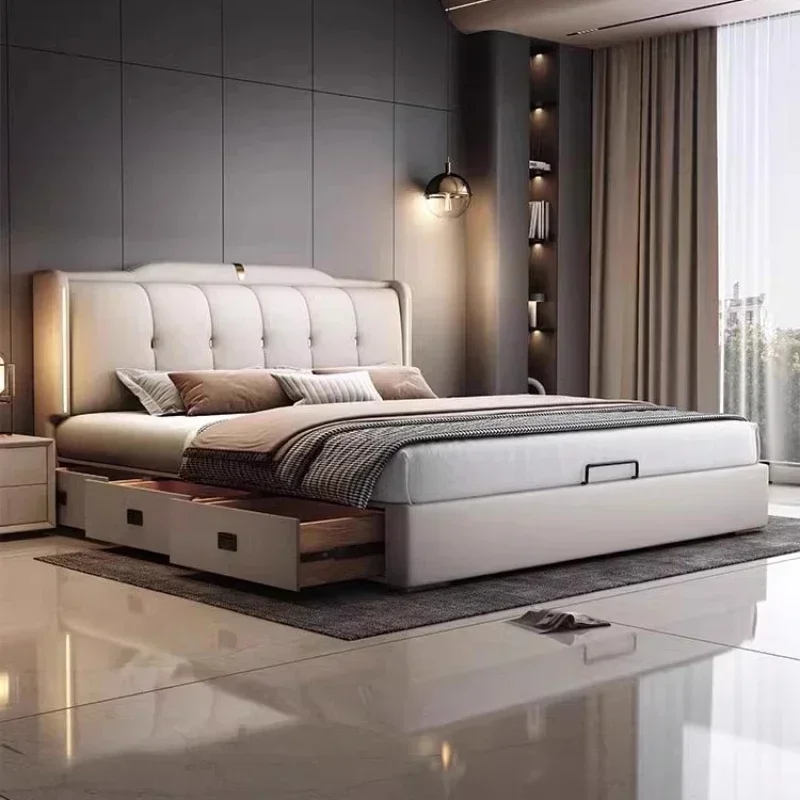 Двуспальная кровать King Size 180x200 см с изголовьем, мебель для дома, спальни, современная кровать-сундук для молодоженов
Двуспальная кровать King Size 180x200 см с изголовьем, мебель для дома, спальни, современная кровать-сундук для молодоженов
