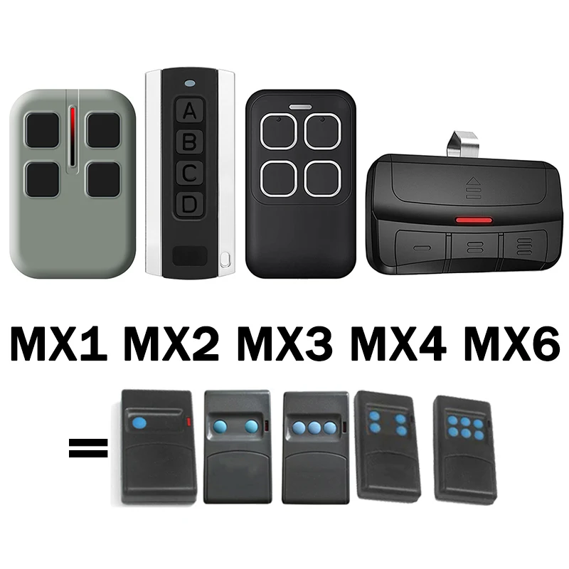 MOTORLINE MX4 MX3 MX6 MX2 MX1 Remote Control Garage Door Opener Clone Gate Remote Control Keychain 433.92MHz
MOTORLINE MX4 MX3 MX6 MX2 MX1 Remote Control Garage Door Opener Clone Gate Remote Control Keychain 433.92MHz