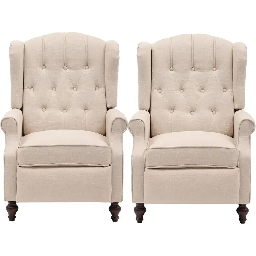 Massage and Heat Recliner Chair with Pushback, Rivet Accents, Tufted Back, Solid Wood Legs - Ideal for Living Room, Bedroom, or
Massage and Heat Recliner Chair with Pushback, Rivet Accents, Tufted Back, Solid Wood Legs - Ideal for Living Room, Bedroom, or