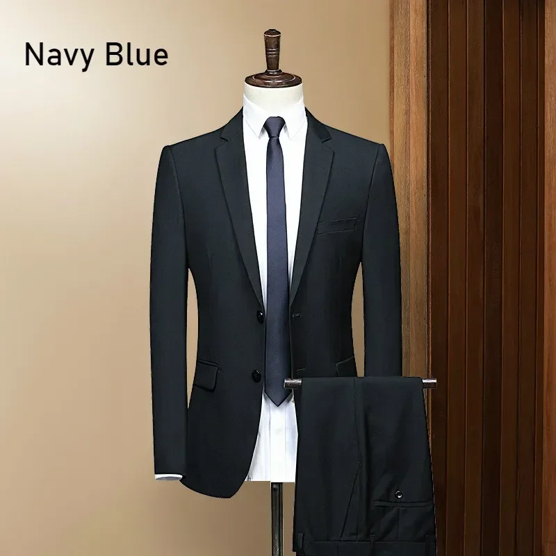 Suit Jacket and Suit Pants 2 Piece Set Plus Size Navy Blue Dress Men Business Formal Suits Two Piece Set Slim Fit
Suit Jacket and Suit Pants 2 Piece Set Plus Size Navy Blue Dress Men Business Formal Suits Two Piece Set Slim Fit