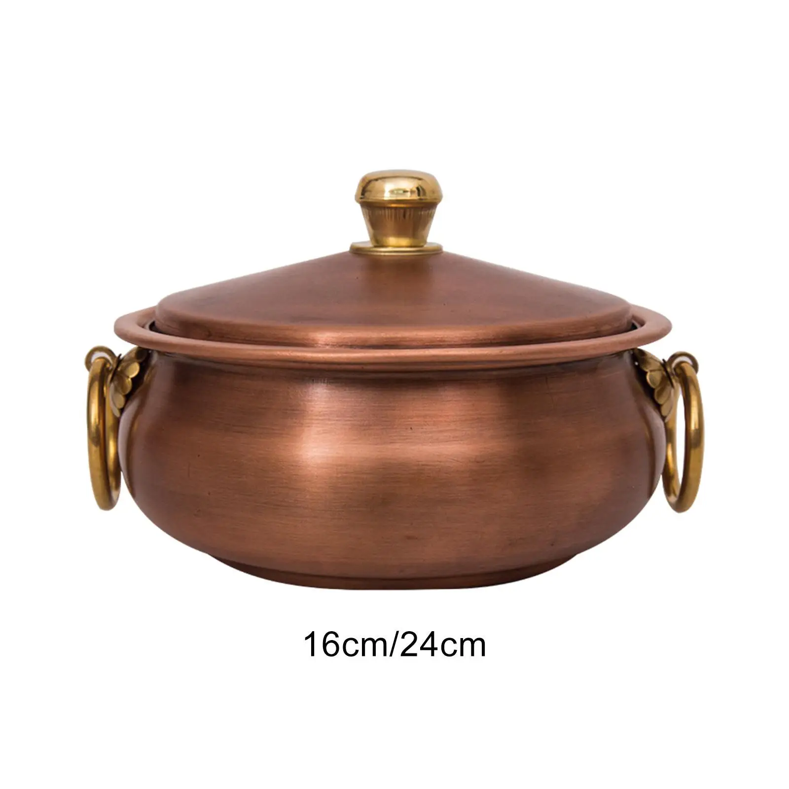 Copper Pot Cookware with Lid Fry Pan Vintage Style Copper Cooking Pot Binaural Pot for Picnic Stovetop Household Cooking Home
Copper Pot Cookware with Lid Fry Pan Vintage Style Copper Cooking Pot Binaural Pot for Picnic Stovetop Household Cooking Home