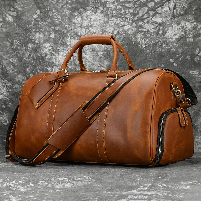 Luufan Vintage Men's Hand Luggage Bag Travel Bag With Shoe Pocket Geunine Leather Large Capacity Shoulder Messenger For Laptop
Luufan Vintage Men's Hand Luggage Bag Travel Bag With Shoe Pocket Geunine Leather Large Capacity Shoulder Messenger For Laptop