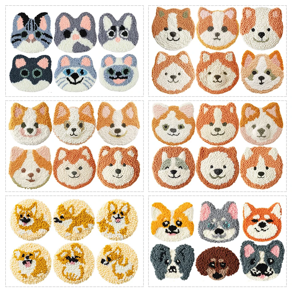 SDOYUNO Punch Needle Coaster Cute Dog 6pcs Embroidered Kit Needle Arts Craft Cross Stitch Kits Set Kitchen Home Accessories Gift
SDOYUNO Punch Needle Coaster Cute Dog 6pcs Embroidered Kit Needle Arts Craft Cross Stitch Kits Set Kitchen Home Accessories Gift