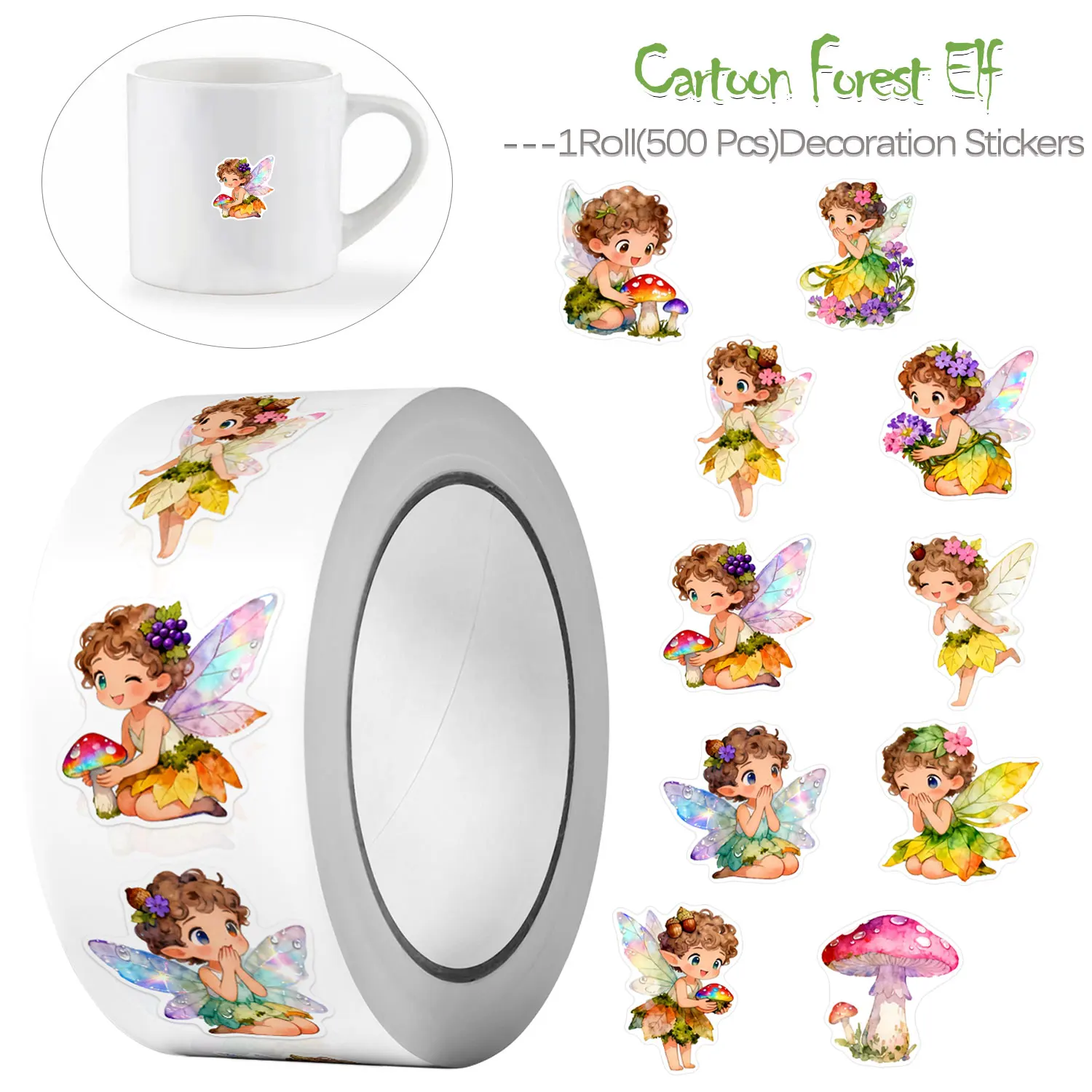 1Roll(500Pcs) Irregular Cartoon Forest Elf Sticker 2.5cm/1.0'' 10 Designs Graffiti Decals Art Adorning Gift Packaging Supply
1Roll(500Pcs) Irregular Cartoon Forest Elf Sticker 2.5cm/1.0'' 10 Designs Graffiti Decals Art Adorning Gift Packaging Supply