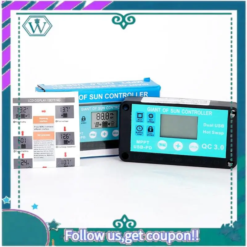 MPPT Solar Charge Controller 100A Multiple Protection Solar Regulator LCD Screen Fast Charging 3.0 Battery Charger Easy To Use
MPPT Solar Charge Controller 100A Multiple Protection Solar Regulator LCD Screen Fast Charging 3.0 Battery Charger Easy To Use