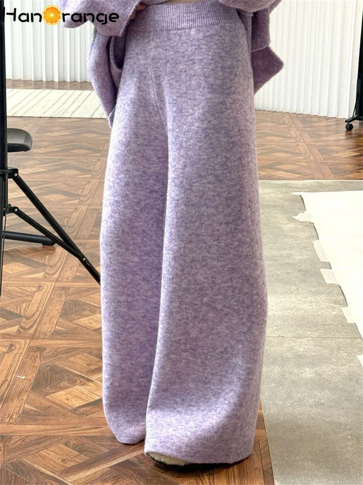 HanOrange 2024 Early Spring Gentle Wool Knitted Wide Leg Pants Women Suspended Floor Trousers Purple/Gray Brown
HanOrange 2024 Early Spring Gentle Wool Knitted Wide Leg Pants Women Suspended Floor Trousers Purple/Gray Brown