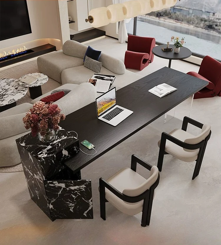 PYJ black solid wood with socket home living room light luxury high-end desk
PYJ black solid wood with socket home living room light luxury high-end desk