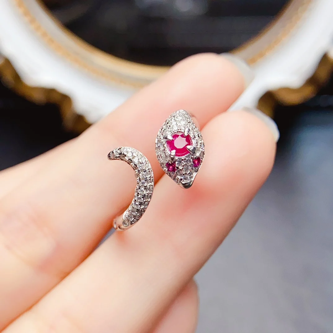 FS New 3mm Natural Ruby/Sapphire S925 Sterling Silver Viper Ring for Women Fine Charm Weddings Jewelry With Certificate MeiBaPJ
FS New 3mm Natural Ruby/Sapphire S925 Sterling Silver Viper Ring for Women Fine Charm Weddings Jewelry With Certificate MeiBaPJ
