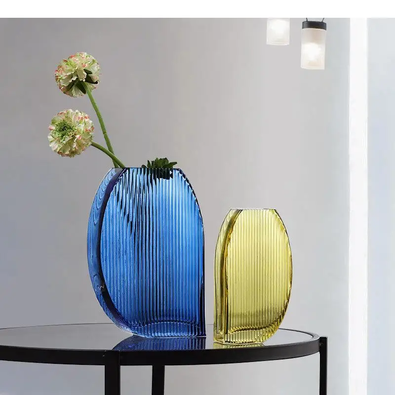 Transparent Vertical Grain Glass Vase Desk Decoration Floral Vases Modern Decor Flower Pots Decorative Arrangement
Transparent Vertical Grain Glass Vase Desk Decoration Floral Vases Modern Decor Flower Pots Decorative Arrangement