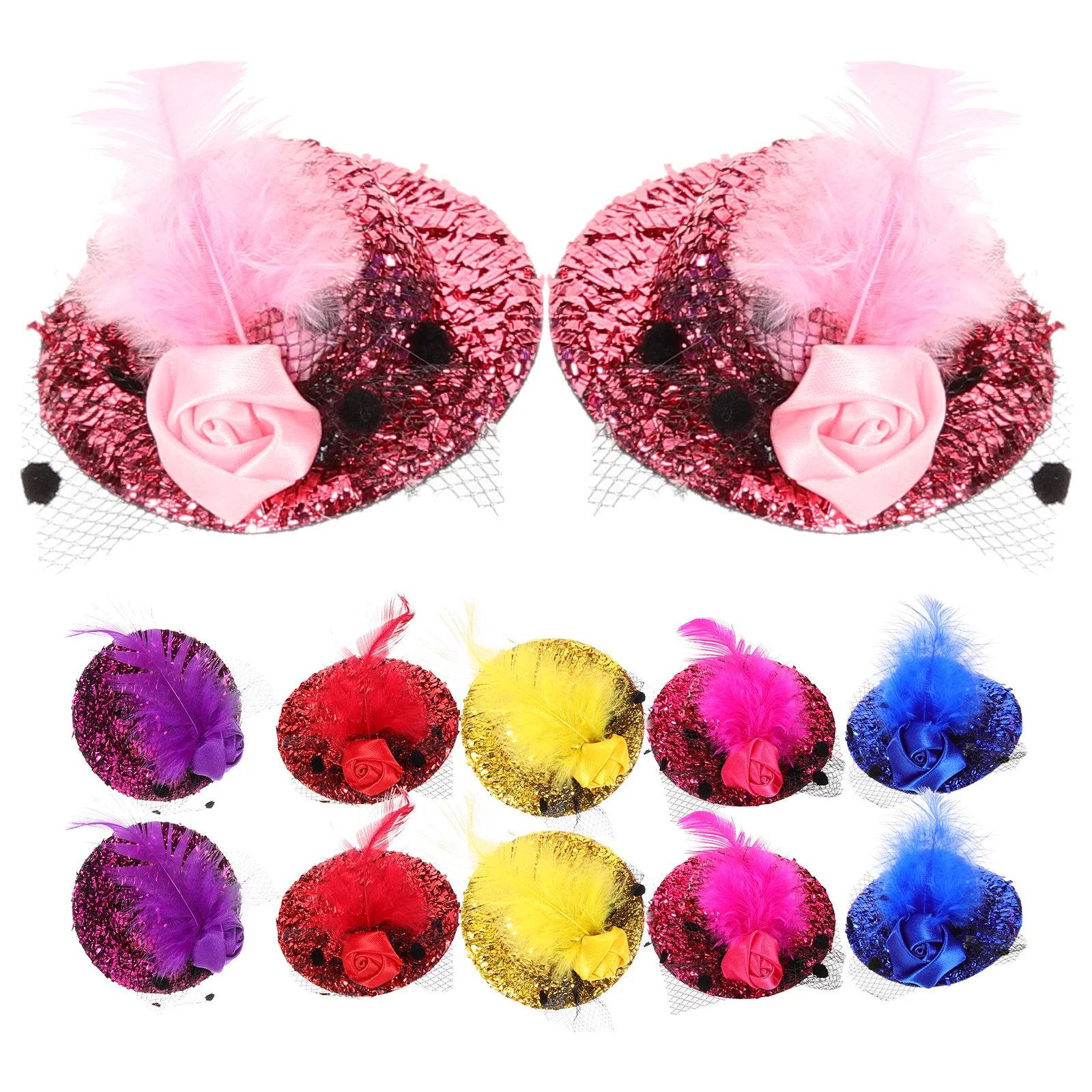12 Pcs Flowers Hair Clips for Girls Mini Tea Party Hats Sequins Plume Decorative Women Fascinators Bridal Party
12 Pcs Flowers Hair Clips for Girls Mini Tea Party Hats Sequins Plume Decorative Women Fascinators Bridal Party
