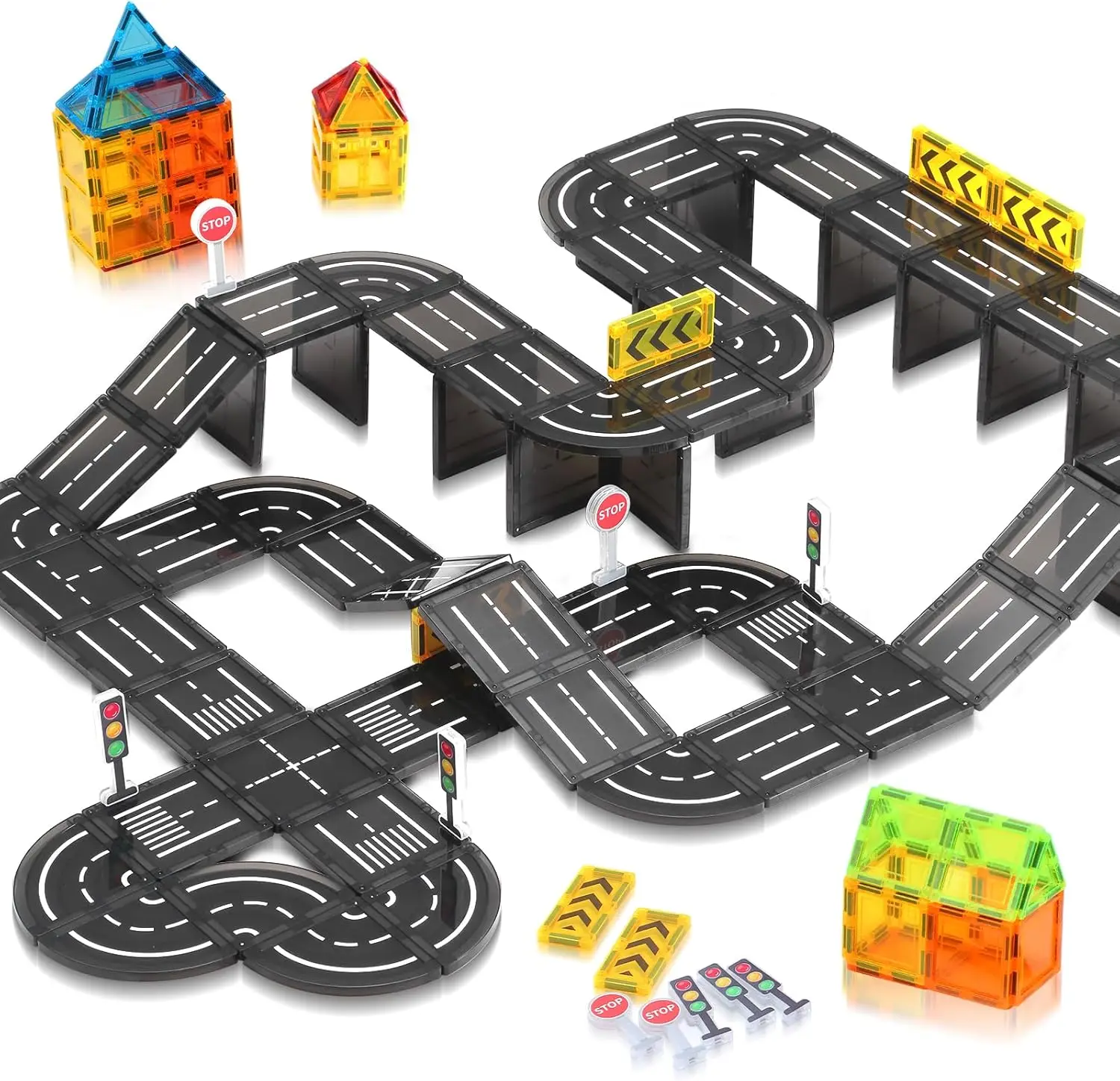 Magnetic Tiles, Construction Magnetic Road Tiles Set, STEM Road Blocks Building Tile, Educational Magnets Tile Toys for Boys Kid
Magnetic Tiles, Construction Magnetic Road Tiles Set, STEM Road Blocks Building Tile, Educational Magnets Tile Toys for Boys Kid