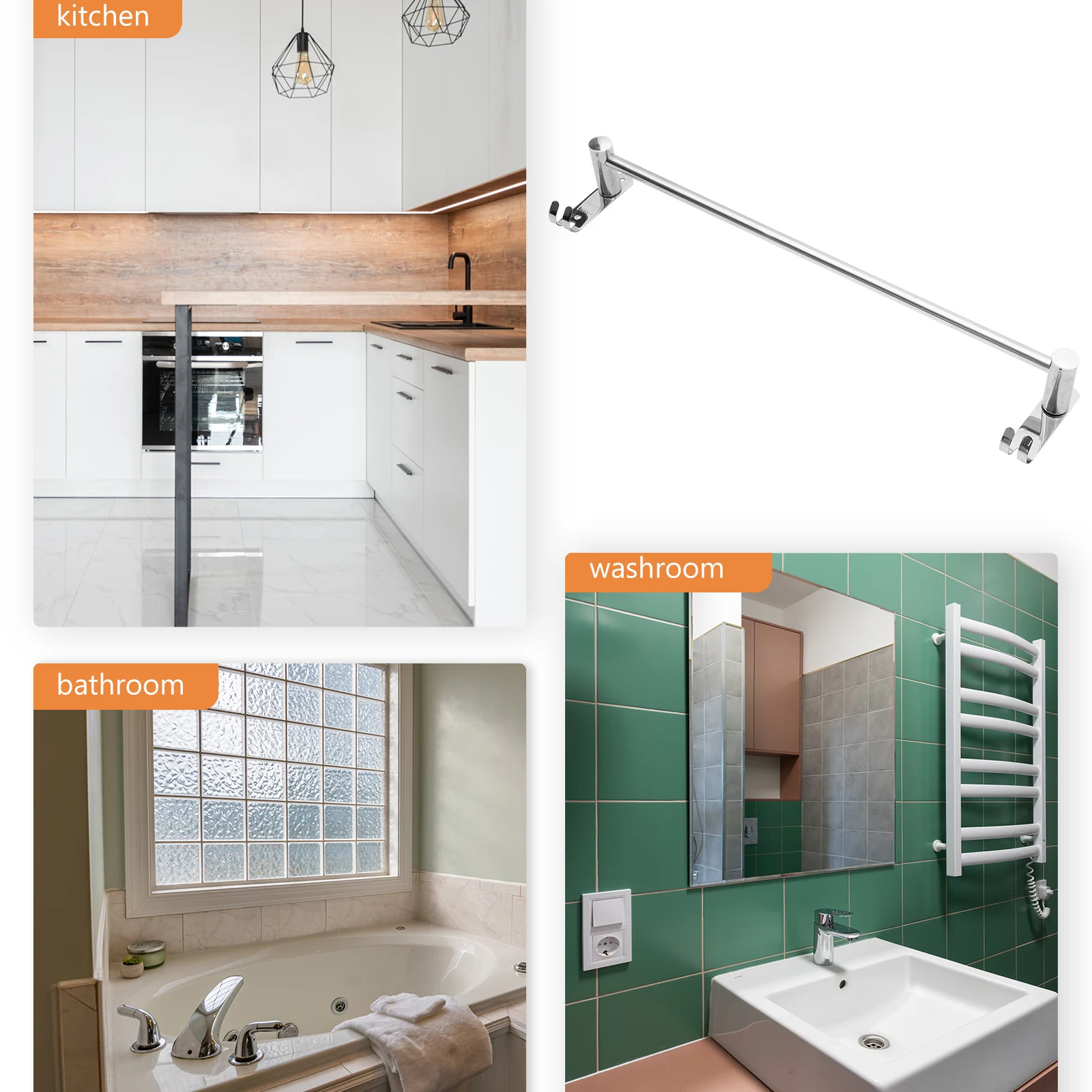 Tower Hanger Stainless Steel Single-rod Towel Rack Bath Rail Bars for Bathroom Wall
Tower Hanger Stainless Steel Single-rod Towel Rack Bath Rail Bars for Bathroom Wall