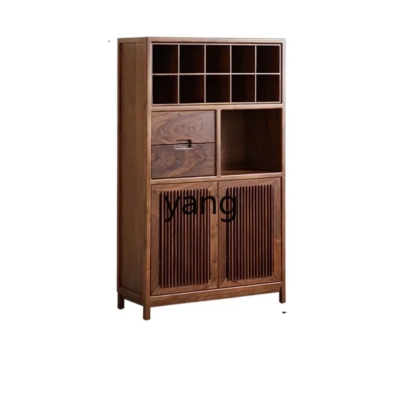 LTT black walnut tea side cabinet living room simple storage cabinet solid wood locker
LTT black walnut tea side cabinet living room simple storage cabinet solid wood locker