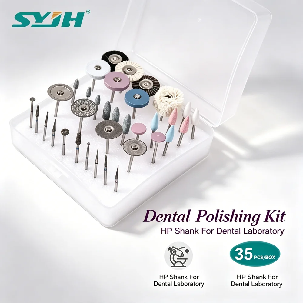 SYJH 35Pcs Dental HP Kit Grinding or Polishing Ceramic Porcelain with Diamond Burs Brush Dental Laboratory Dentistry Materials
SYJH 35Pcs Dental HP Kit Grinding or Polishing Ceramic Porcelain with Diamond Burs Brush Dental Laboratory Dentistry Materials