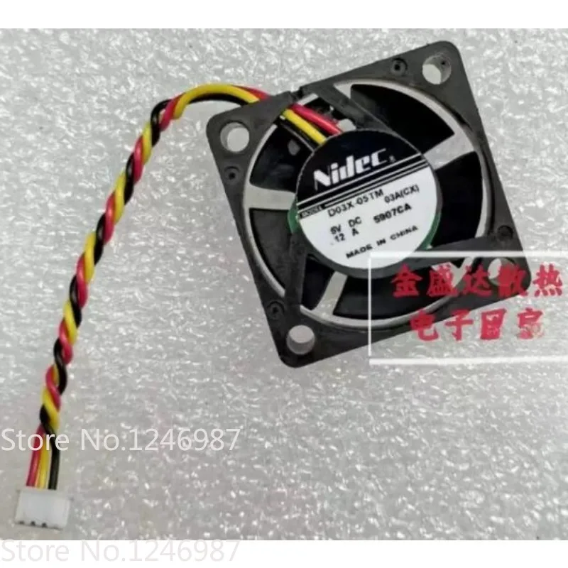 New Cooler Fan for NIDEC D03X-05TM 0.12A 3010 5V 3CM Cooling Fan
New Cooler Fan for NIDEC D03X-05TM 0.12A 3010 5V 3CM Cooling Fan