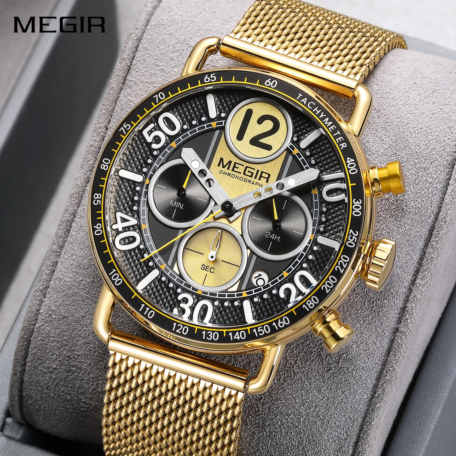 MEGIR кварцевые мужские часы с круглым циферблатом, хронограф, роскошные спортивные повседневные водонепроницаемые наручные часы с календарем, подарок для мужчины 2249
MEGIR кварцевые мужские часы с круглым циферблатом, хронограф, роскошные спортивные повседневные водонепроницаемые наручные часы с календарем, подарок для мужчины 2249