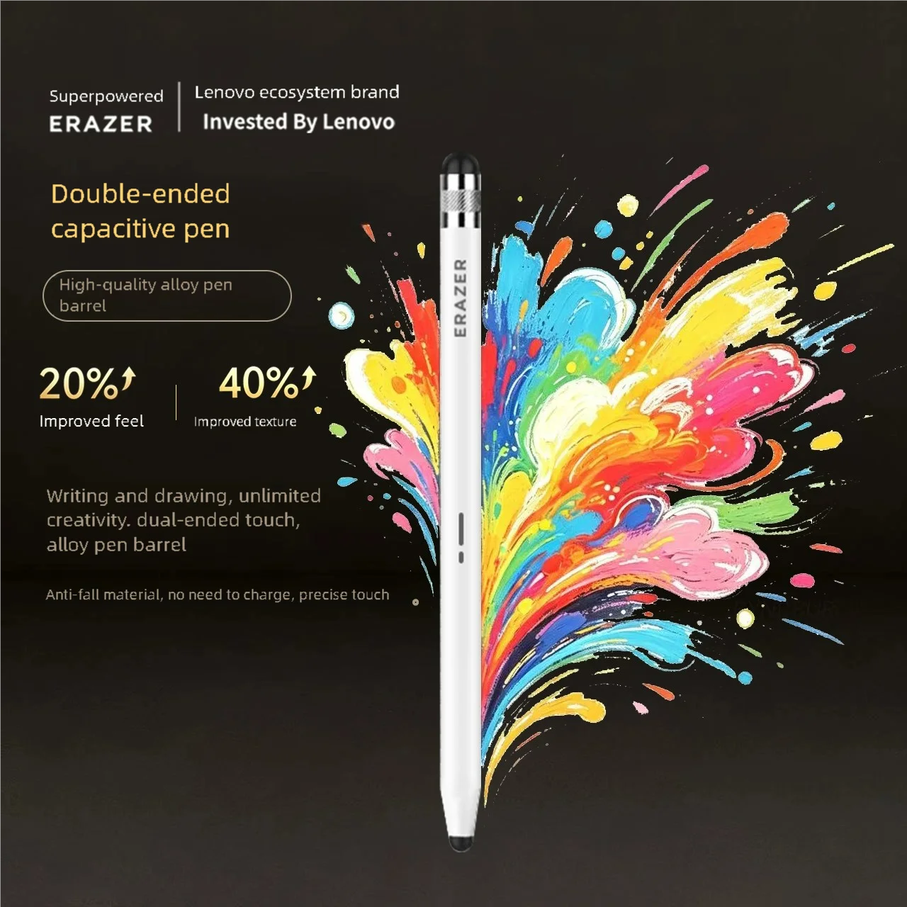 Lenovo ERAZER Stylus Touch Pen For Phones And Tablets Ipad Universal For Android IOS Writing And Drawing Dual-tips Stylus Pen
Lenovo ERAZER Stylus Touch Pen For Phones And Tablets Ipad Universal For Android IOS Writing And Drawing Dual-tips Stylus Pen