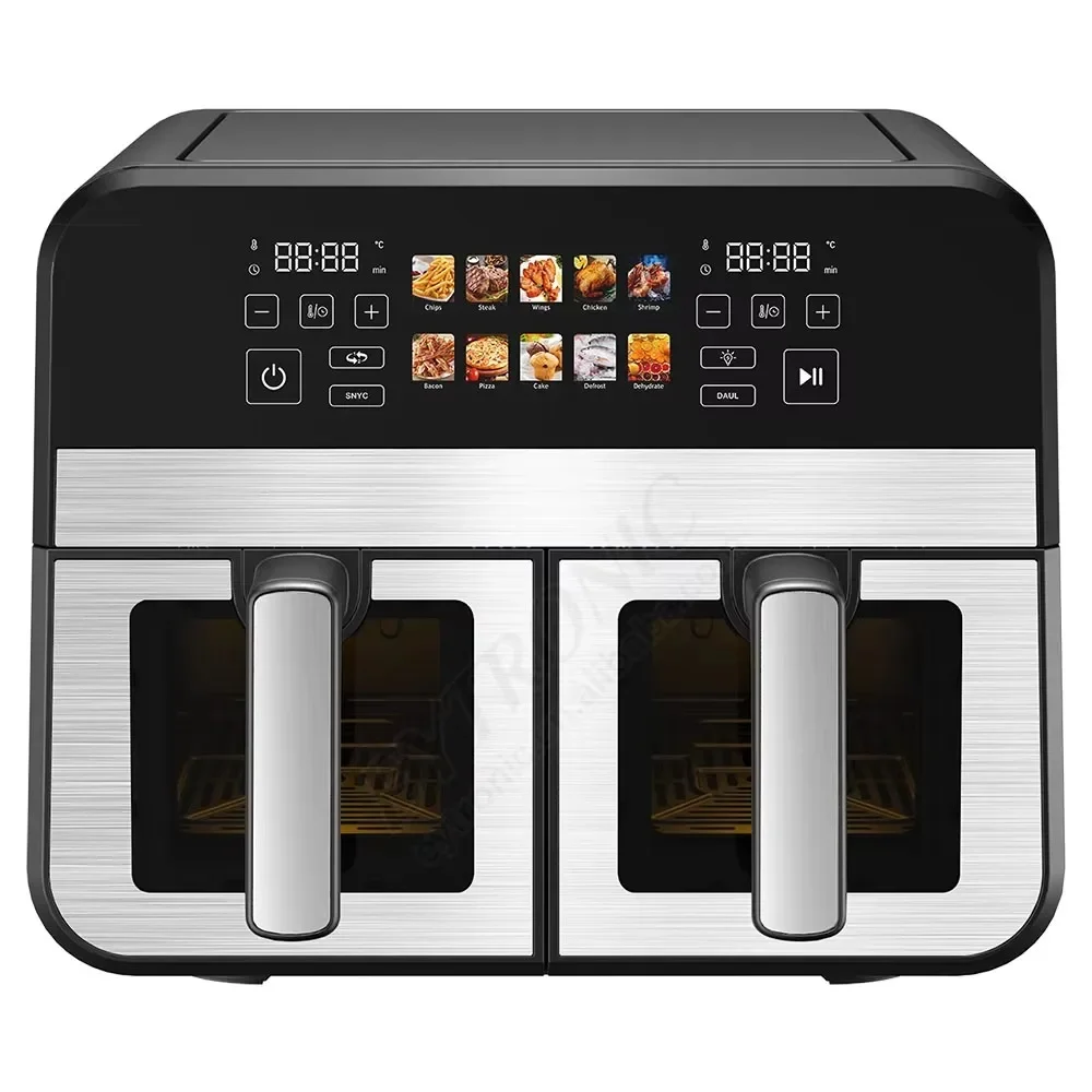 Intelligent Digital Control Air Fryer Oven Large Capacity Oil Free 9L Double Basket Multifunctional Electric Air Fryer
Intelligent Digital Control Air Fryer Oven Large Capacity Oil Free 9L Double Basket Multifunctional Electric Air Fryer