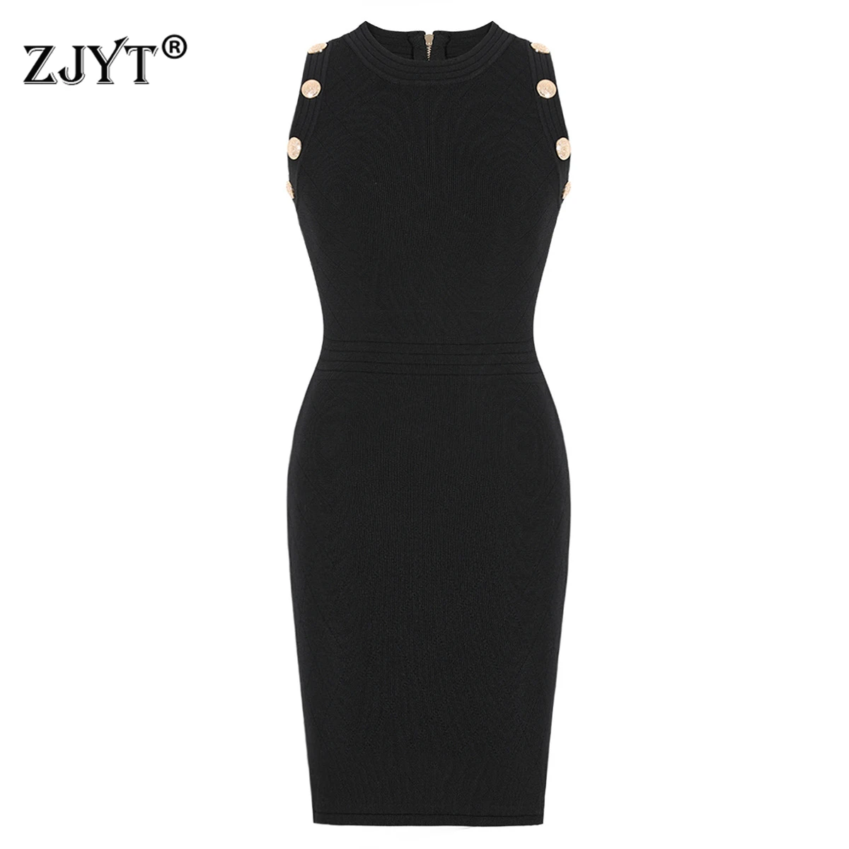 ZJYT Summer Fashion Sleeveless Knitted Dresses for Women 2026 New Designer White Black Sheath Bodycon Party Night Club Dress
ZJYT Summer Fashion Sleeveless Knitted Dresses for Women 2026 New Designer White Black Sheath Bodycon Party Night Club Dress
