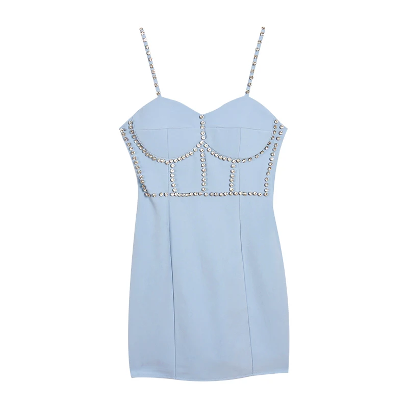 Heavy Industry Rhinestone Suspender Mini Dress Women Summer Sexy Sleeveless Slim Bag Hip Short Dresses q252
Heavy Industry Rhinestone Suspender Mini Dress Women Summer Sexy Sleeveless Slim Bag Hip Short Dresses q252