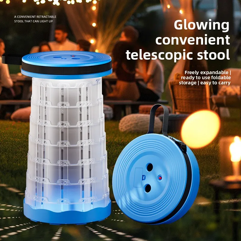 Luminous telescopic stool outdoor picnic lighting camping ambient light travel fishing queue Mazar plastic folding stool
Luminous telescopic stool outdoor picnic lighting camping ambient light travel fishing queue Mazar plastic folding stool