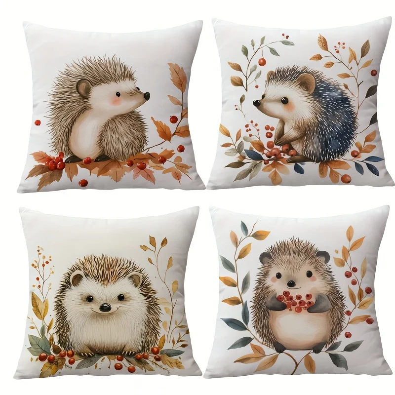 1PC 2D Flat Cute Watercolor Hedgehog Autumn Throw Pillow Covers Fall Botanical Cushion Cases Non-real Embroidery
1PC 2D Flat Cute Watercolor Hedgehog Autumn Throw Pillow Covers Fall Botanical Cushion Cases Non-real Embroidery