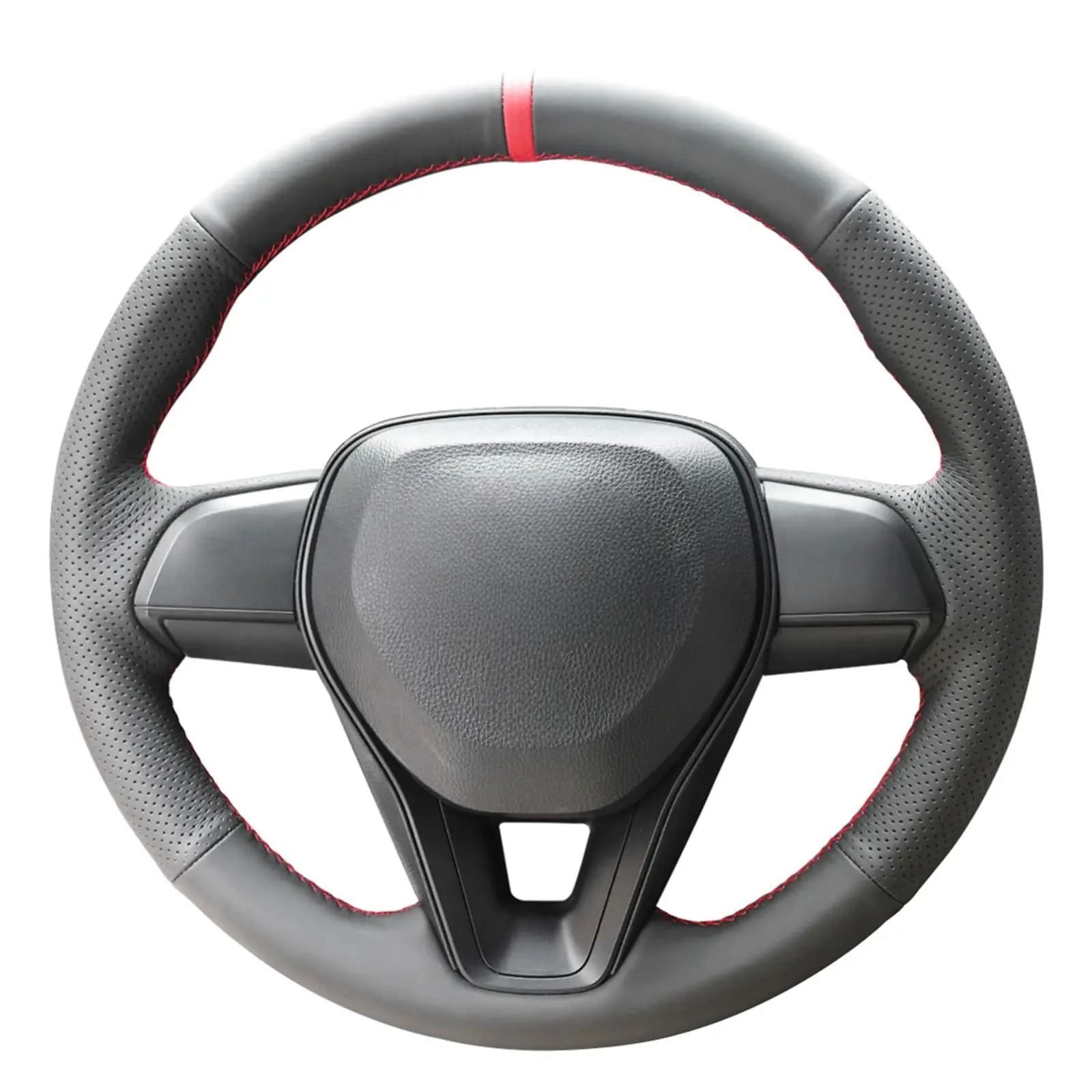 Perforated Leather Steering Wheel Cover With Red Stitching For Toyota RAV4 2019–2024, Camry 2018–2024, Corolla 2020–2024,
Perforated Leather Steering Wheel Cover With Red Stitching For Toyota RAV4 2019–2024, Camry 2018–2024, Corolla 2020–2024,