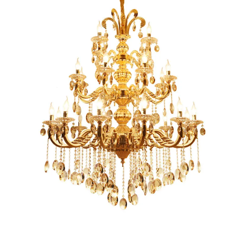 Large 28-Light Crystal Chandeliers Royal Gold Luxury Pendant Lamp Villa Living Room Living Room Staircase Indoor Home Lighting
Large 28-Light Crystal Chandeliers Royal Gold Luxury Pendant Lamp Villa Living Room Living Room Staircase Indoor Home Lighting