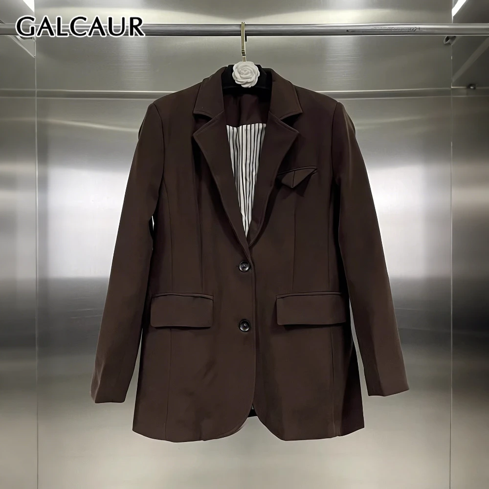 Куртка GALCAUR Coffee Spliced Pocket Chic: женская, с отложным воротником, длинными рукавами, свободного кроя, в винтажном стиле, осенняя мода, новинка
Куртка GALCAUR Coffee Spliced Pocket Chic: женская, с отложным воротником, длинными рукавами, свободного кроя, в винтажном стиле, осенняя мода, новинка