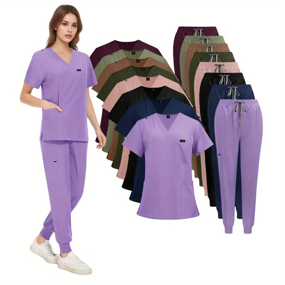 Women's Suit New Color Department Short-sleeved Hand Washing Clothes For Women's Skin Management Nurse's Clothes Isolation
Women's Suit New Color Department Short-sleeved Hand Washing Clothes For Women's Skin Management Nurse's Clothes Isolation