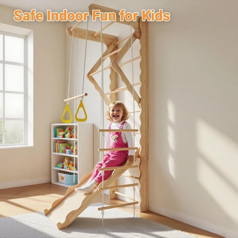 Children's solid wood climbing frame Indoor baby Wooden climbing wall Wall-mounted household swing climbing training frame
Children's solid wood climbing frame Indoor baby Wooden climbing wall Wall-mounted household swing climbing training frame