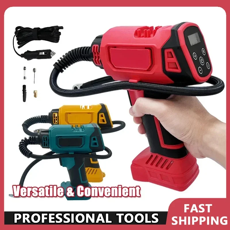 Электрический воздушный насос/компрессор для шин Makita/Dewalt/Milwaukee, беспроводной, 18В, с аккумулятором
Электрический воздушный насос/компрессор для шин Makita/Dewalt/Milwaukee, беспроводной, 18В, с аккумулятором