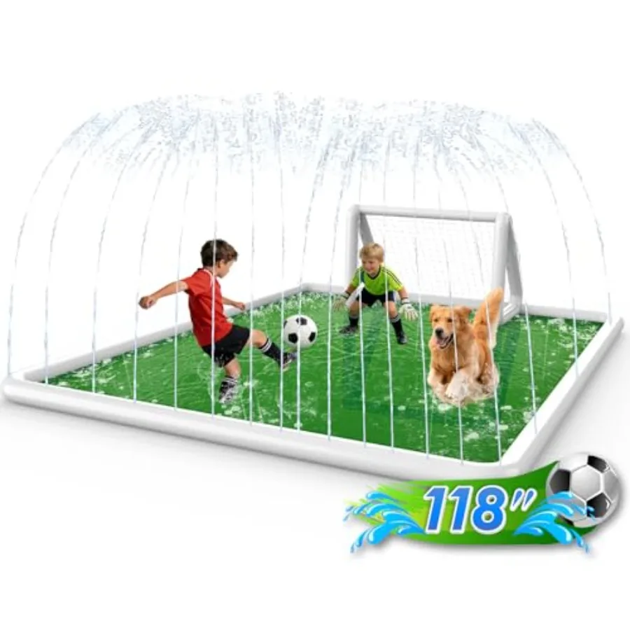 Extra Large 118x138 Splash Pad for Dogs Thick Non-Slip Outdoor Water Toy with Soccer Goal Ball Backyard Play Mat for Lawn Garde
Extra Large 118x138 Splash Pad for Dogs Thick Non-Slip Outdoor Water Toy with Soccer Goal Ball Backyard Play Mat for Lawn Garde