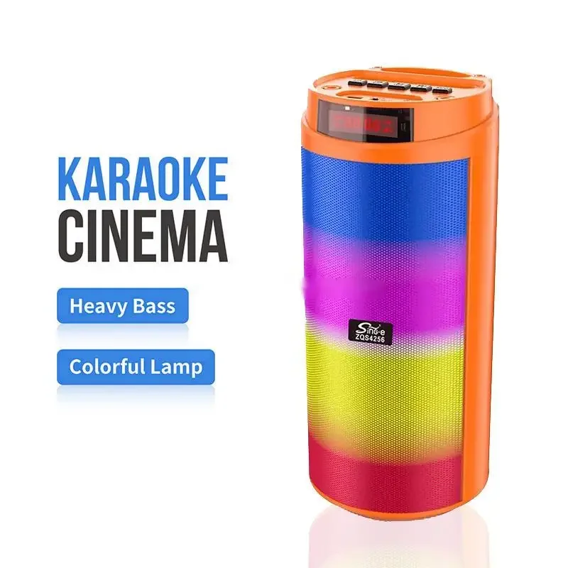 Zqs4256 Outdoor Bass 4 Inch Speaker Box Colorful Led Wireless Portable BT Karaoke Speaker With Handle
Zqs4256 Outdoor Bass 4 Inch Speaker Box Colorful Led Wireless Portable BT Karaoke Speaker With Handle