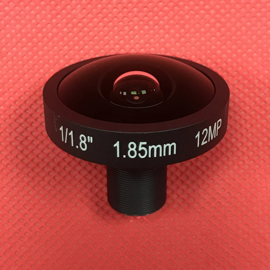 12MP 1.85mm Wide Angle Fisheye Lens 185 Degree, 1/1.7" F2.0 M12 Mount, IR Filter for Security AHD TVI CVI IP Camera
12MP 1.85mm Wide Angle Fisheye Lens 185 Degree, 1/1.7" F2.0 M12 Mount, IR Filter for Security AHD TVI CVI IP Camera