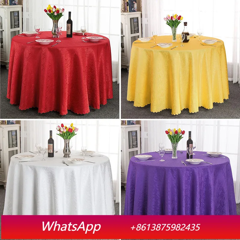 LH tablecloth resistant and anti-scald hotel restaurant fabric high-end dining large round tablecloth
LH tablecloth resistant and anti-scald hotel restaurant fabric high-end dining large round tablecloth
