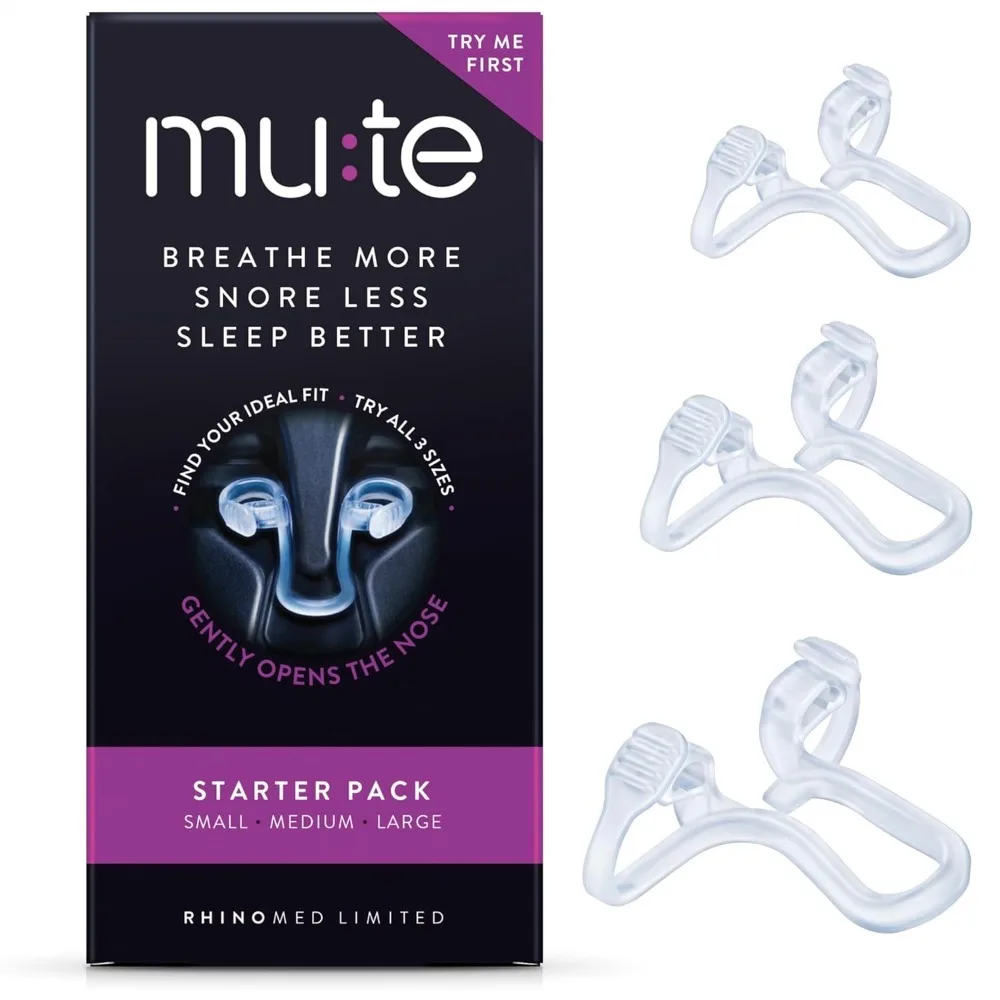 Mute Nasal Dilator Snoring Solution | Starter Pack | Snore Less & Sleep Better | Nasal Strip Alternative | Comfortable Breathing
Mute Nasal Dilator Snoring Solution | Starter Pack | Snore Less & Sleep Better | Nasal Strip Alternative | Comfortable Breathing