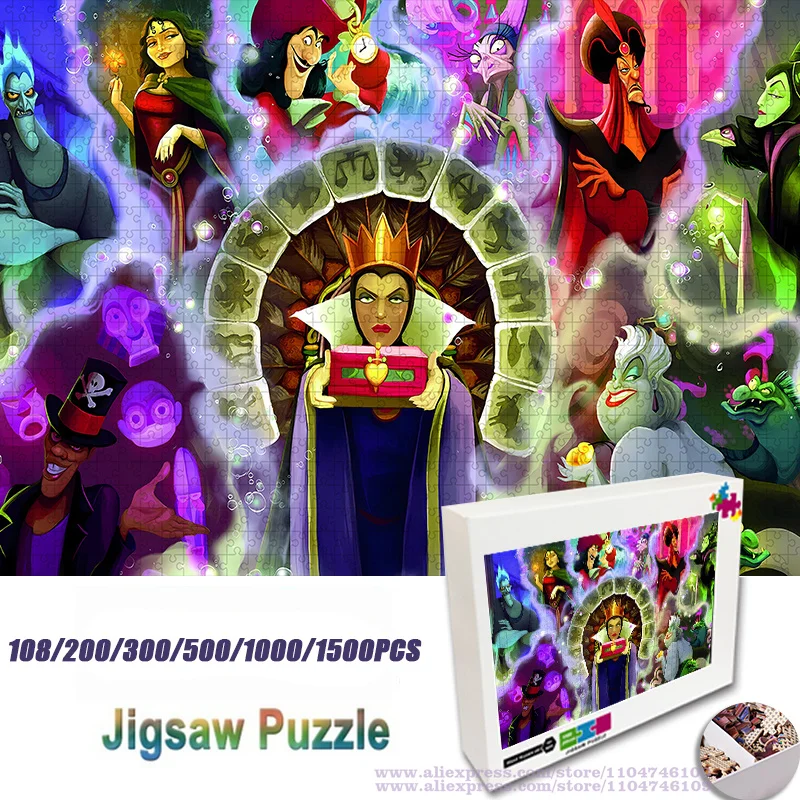 Disney Anime Villain Puzzle Jigsaw 108/200/300/500/1000/1500Pcs Intelligence Puzzles Unisex Gift with Box Private Custom Puzzle
Disney Anime Villain Puzzle Jigsaw 108/200/300/500/1000/1500Pcs Intelligence Puzzles Unisex Gift with Box Private Custom Puzzle
