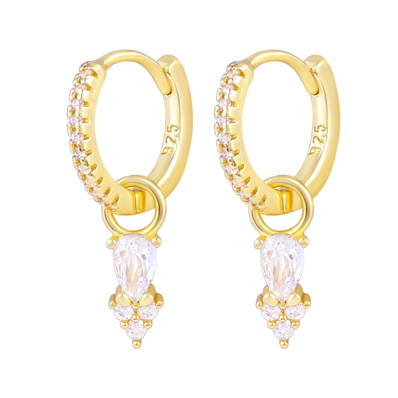 925 Sterling Silver Ear Needle Simple Exquisite Water Droplet Inverted Triangular Zircon Pendant Earrings Luxury Wedding Gifts
925 Sterling Silver Ear Needle Simple Exquisite Water Droplet Inverted Triangular Zircon Pendant Earrings Luxury Wedding Gifts