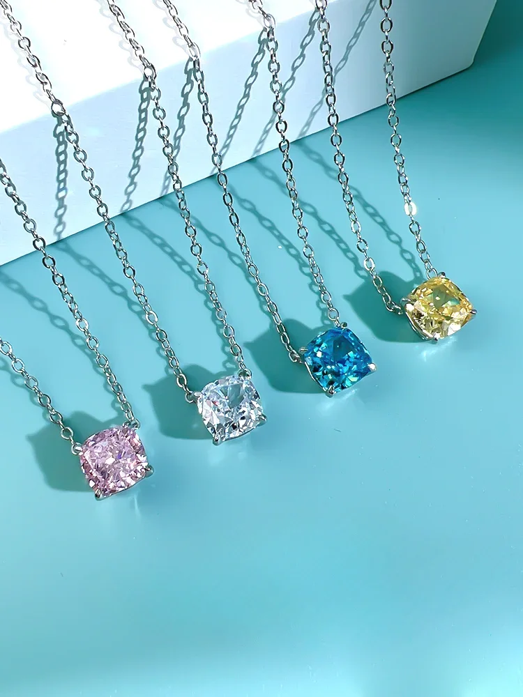 Light luxury 925 pure silver simple color diamond necklace for women, inlaid with imported high carbon diamonds, niche
Light luxury 925 pure silver simple color diamond necklace for women, inlaid with imported high carbon diamonds, niche