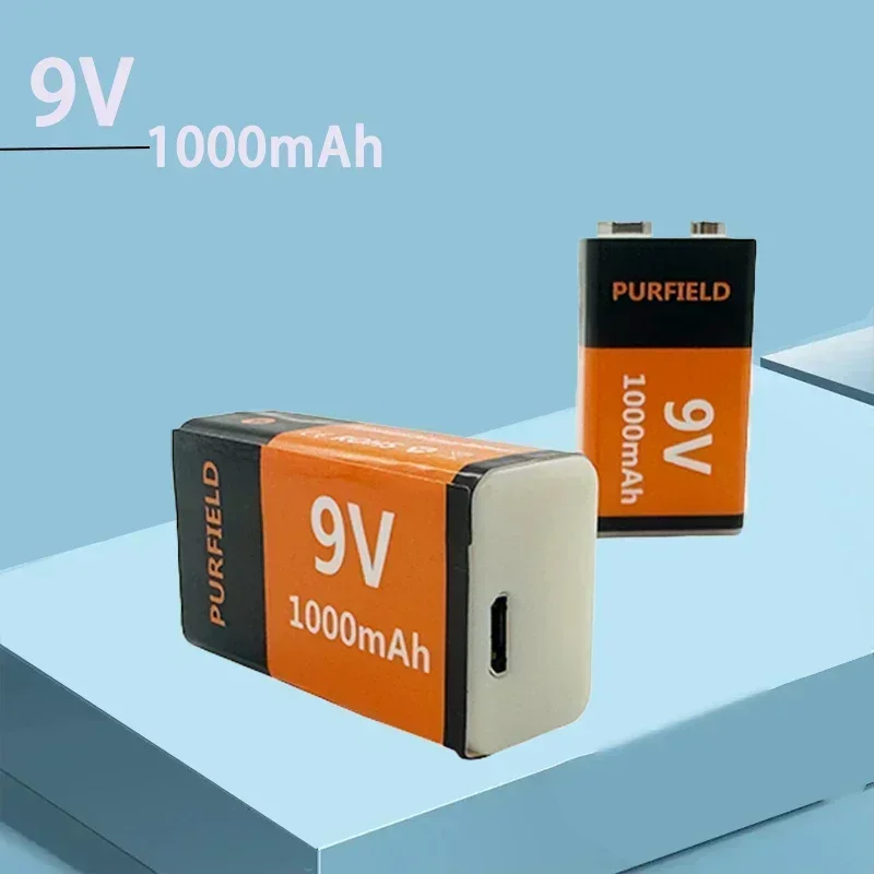 New Rechargeable 9V 1000mah Lithium IonBattery Type-C USB Battery 9V Multimeter Lithium Microphone Metal Detector Cable Remote
New Rechargeable 9V 1000mah Lithium IonBattery Type-C USB Battery 9V Multimeter Lithium Microphone Metal Detector Cable Remote