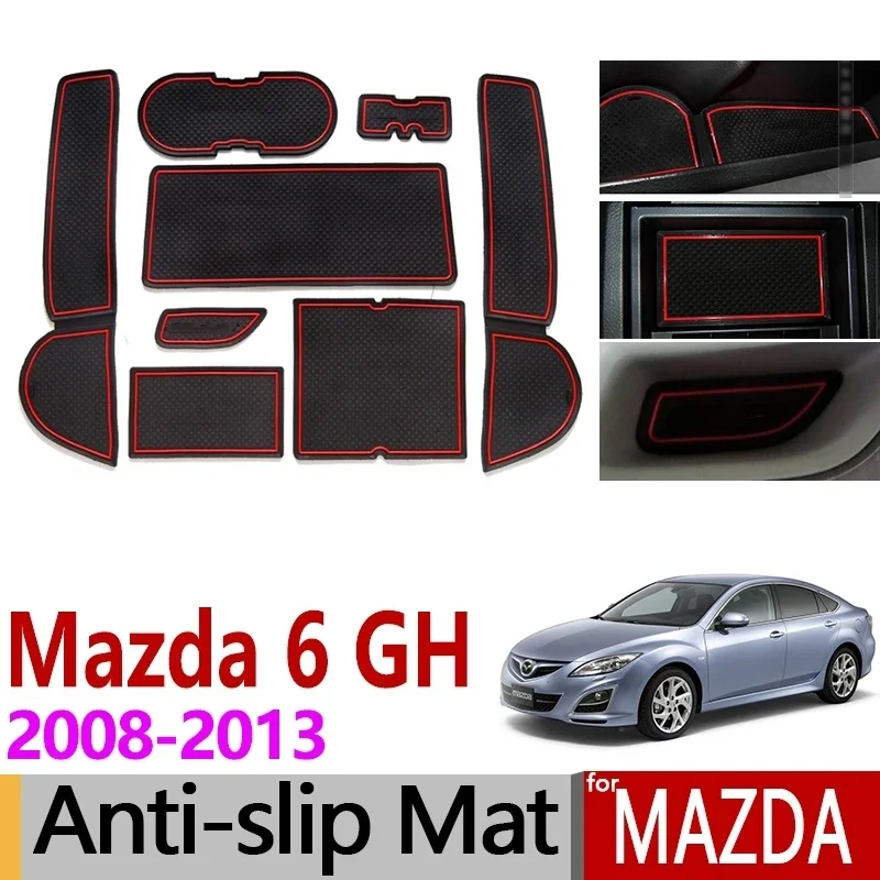 for Mazda 6 2008~2013 GH Anti-Slip Rubber Cup Mats Gate Slot Mat 2009 2010 2011 2012 Sedan Wagon Accessories Sticker Car Styling
for Mazda 6 2008~2013 GH Anti-Slip Rubber Cup Mats Gate Slot Mat 2009 2010 2011 2012 Sedan Wagon Accessories Sticker Car Styling